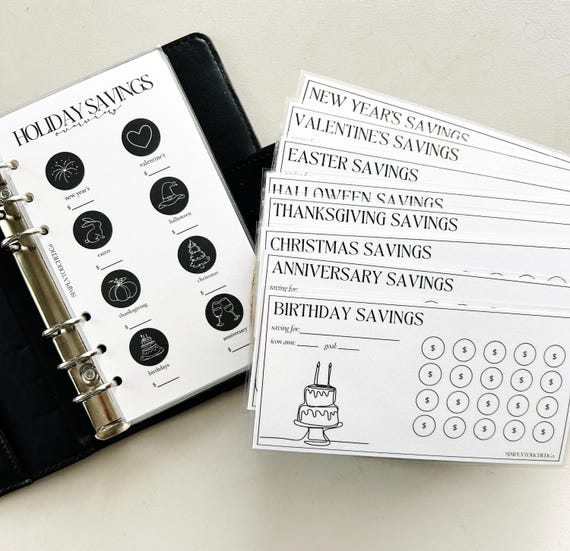 Holiday Savings Challenge Bundle, Cash Stuffing Envelopes, Savings Challenges for A6 Budget Binders