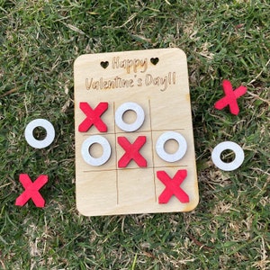 Tic Tac Toe game baggie for kids, Valentines day card for kids, classroom gifts, party favor treats, personalized valentine,
