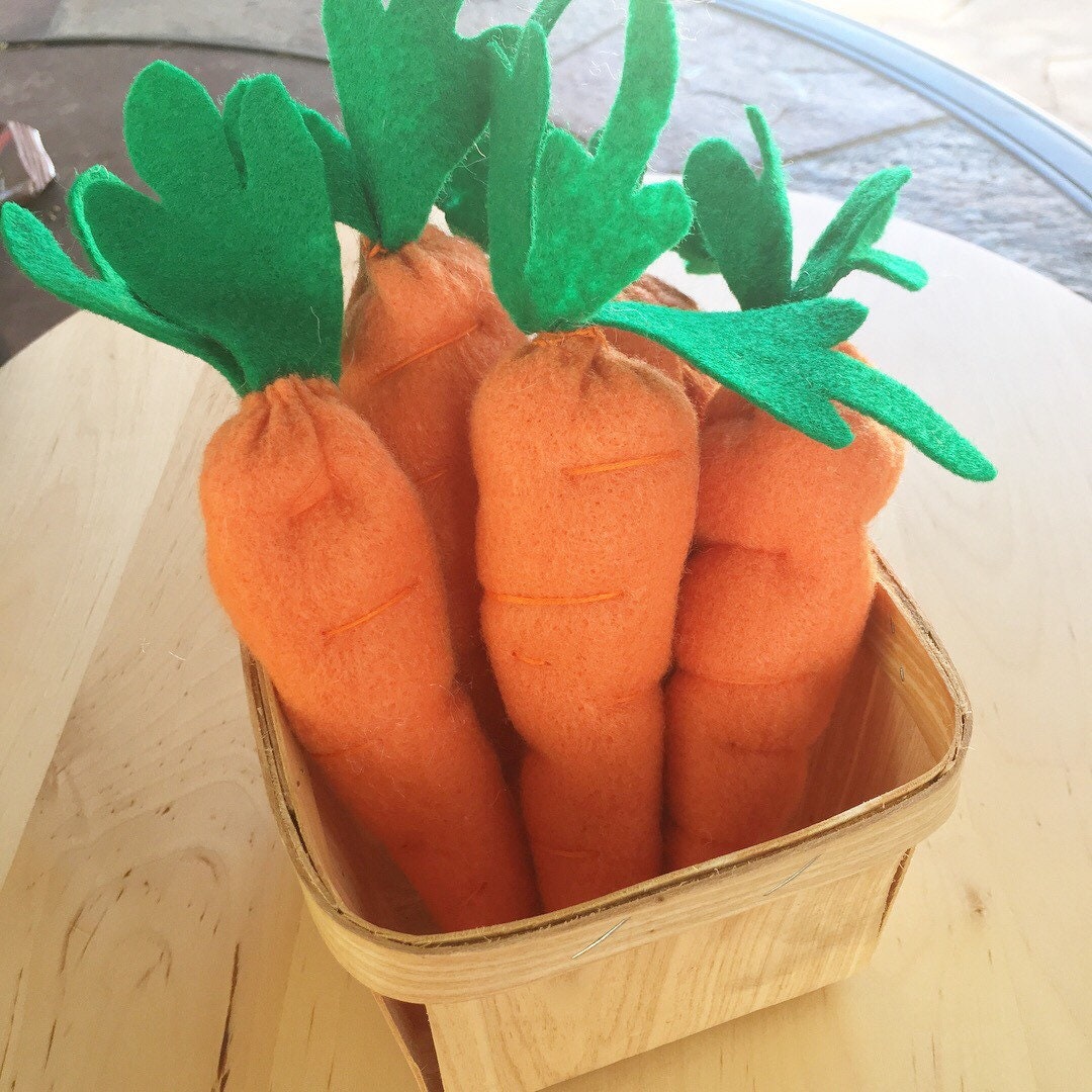 Felt Carrots Pretend Food Felt Food Play Food Kids Play Etsy