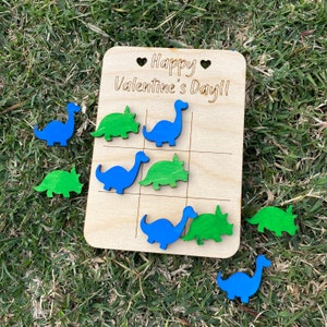 Tic Tac Toe game baggie for kids, Valentine’s Day, Party Favors, candy free, Kids Activities, Dinosaurs