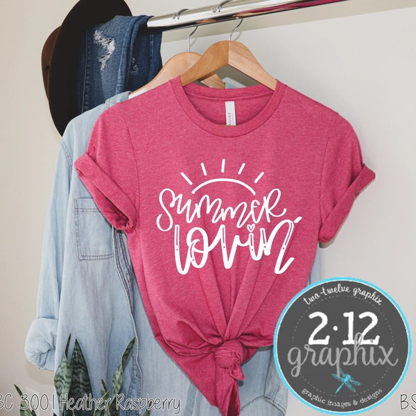 Summer Lovin Sun Graphic Tee | Cute Comfy | Fun | Happy T-Shirt | Bright Shirt | Multi-Colored | Soft | Womens Tee | Sunset