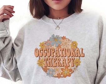 Retro OT Sweatshirt - Occupational Therapy - Gift For OTA - Occupational Therapist - Therapist Shirts - COTA - Unisex Crewneck Sweatshirt