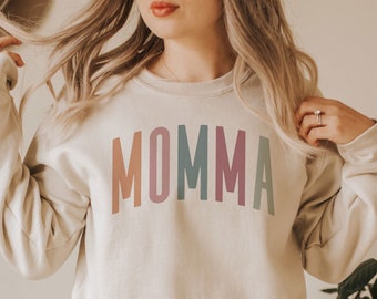 Momma Crewneck Sweatshirt - Momma New Multi - Momma Shirt - Gifts For Mom - Mothers Day Gift - New Mommy Shirt - Unisex Crewneck Sweatshirt