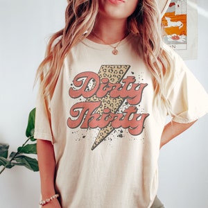 Retro 30th Birthday Shirt - Dirty Thirty Leopard Bolt - Birthday Gift - EST 1993 - Dirty 30 Party Crew - Hey There 30 - Unisex Graphic Tee