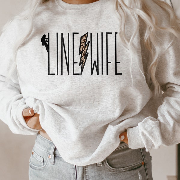 Lineman’s Wife Sweatshirt, Line Wife Climbing Lineman, Line Life, Electricians Spouse, Life Of Lineman, Unisexe Crewneck Sweatshirt