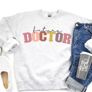 Doctor In Training Sweatshirt - Future Doctor Retro - Medical Student - MD - New Doctor To Be - Clinicals - Unisex Crewneck Sweatshirt