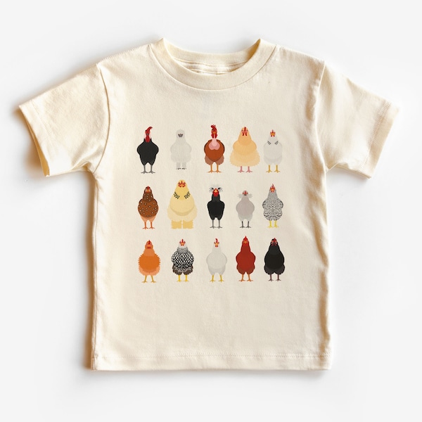 Chicken Farm Animal Toddler Shirt, Free Range Kid, Cute Farming Shirts, Natural Toddler Youth Tee