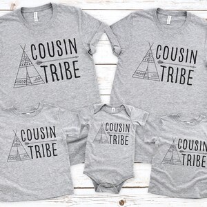 Middle Cousin Shirt Family Tribe Matching Son Boys Kids