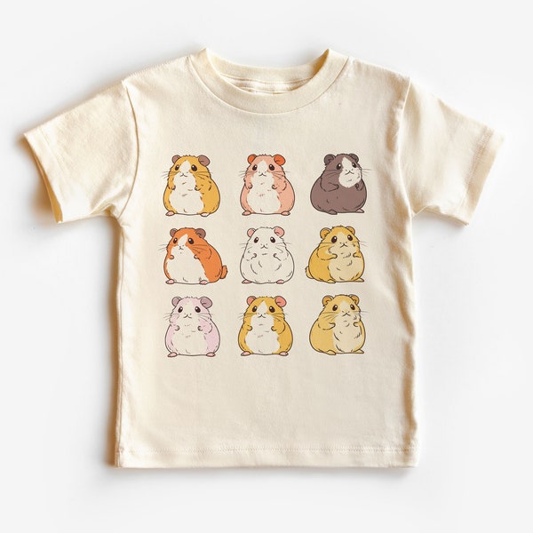 Cute Hamster Toddler Shirt - Little Hamsters Tee - Boho Natural Kids & Youth Shirts