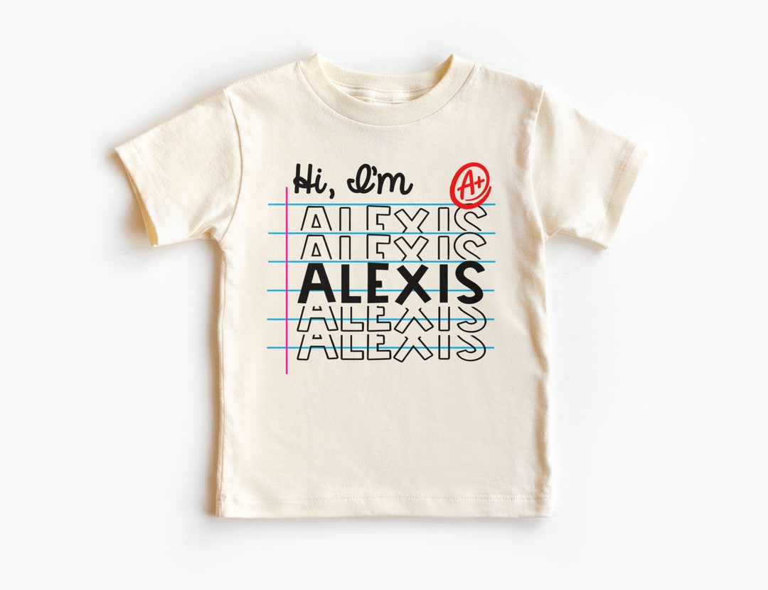 Personalized Graded Paper Monogram Kids Name Shirt, Custom Child's Name ...