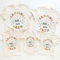 Personalized Camping Crew Toddler Shirt, Retro Summer Camping Kids Clothing, Cousin's Campout, Natural Toddler Youth Tee