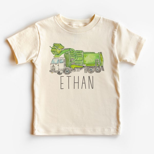 Chemise personnalisée pour tout-petit camion à ordures, chemise personnalisée camion poubelle pour enfant, Fête des ordures, vêtements pour tout-petits garçon