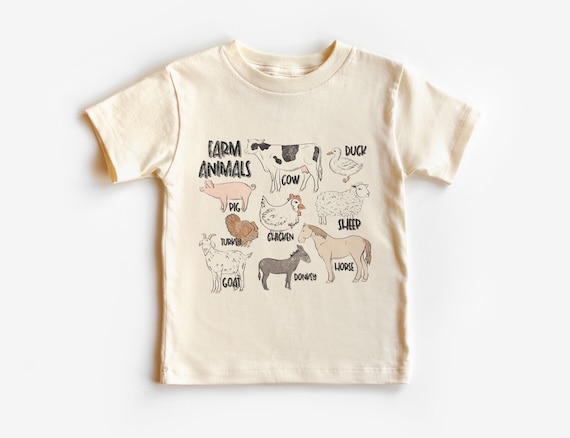 Farm Animals Shirt. Retro Cow, Pig, Chicken & Duck T-Shirt Farm Animals Shirt. Retro Cow, Pig, Chicken & Duck T-Shirt