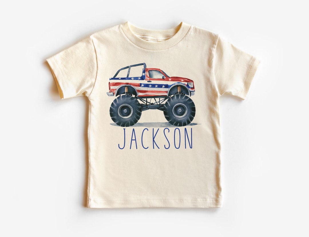 Navy Tee with Truck and Flag by Luigi Kids main image 1