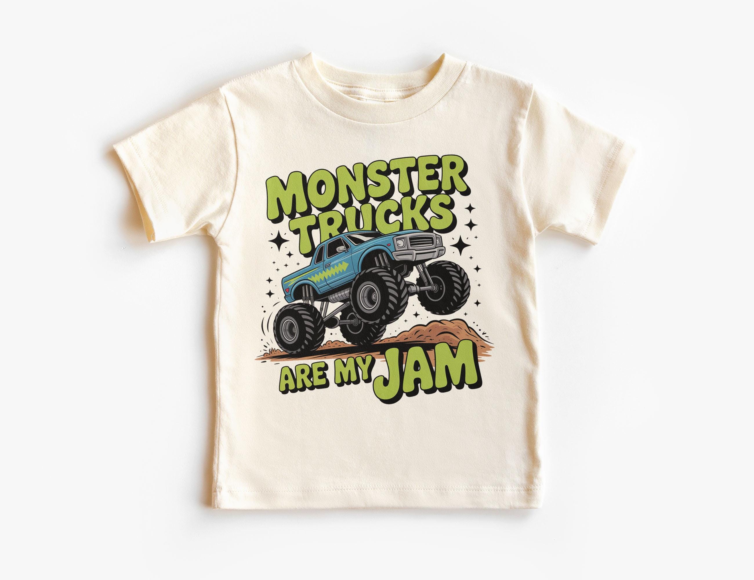 レトロモンスタートラックが大好きなキッズTシャツ - 大型車両 