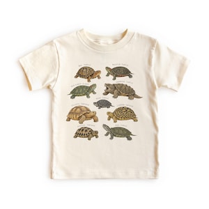 Kids Turtles & Tortoises Shirt - Educational Reptiles Field Guide Toddler, Adult, Youth Graphic Tee
