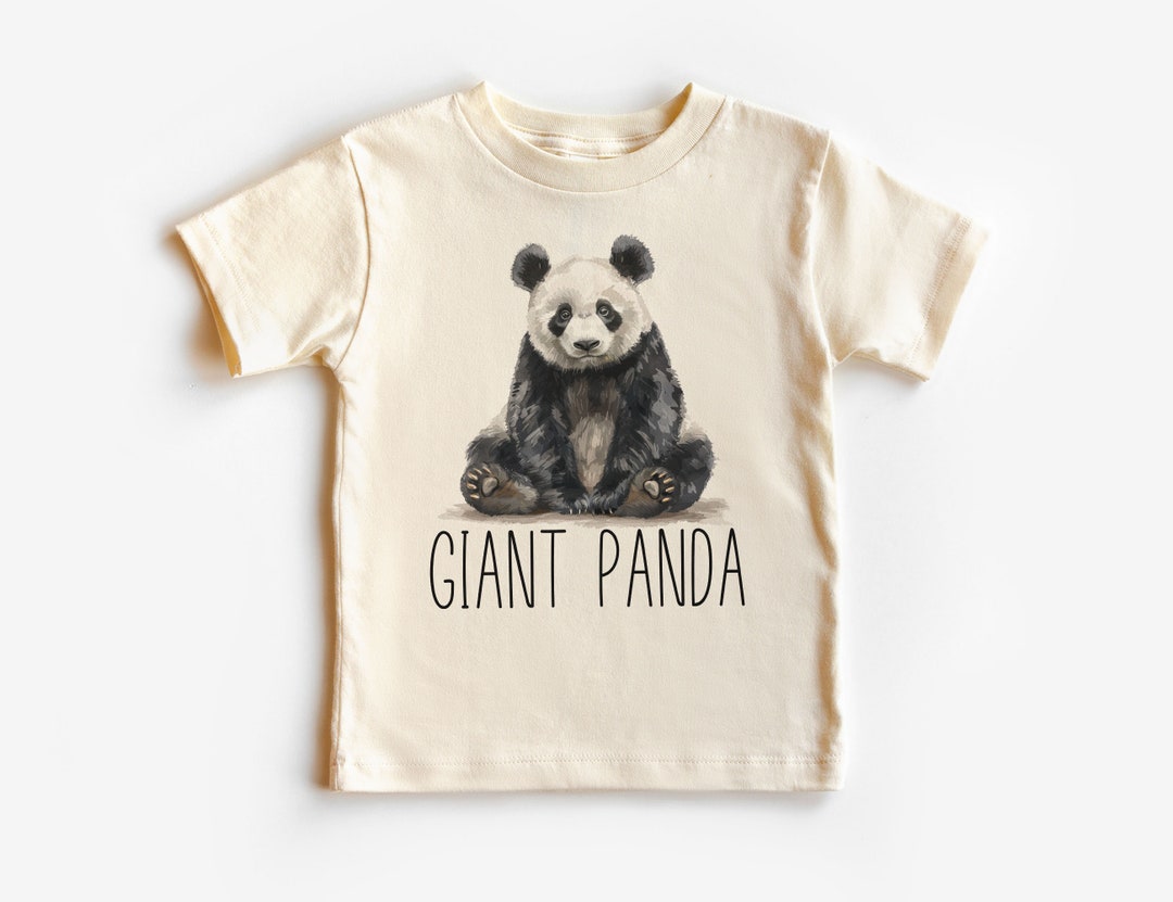 Camisa para niños pequeños con panda gigante Linda ropa