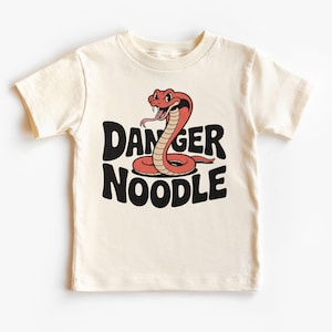 Reptile Cobra Snake Danger Noodle Kids Tee - Cute Funny Herpetology Outfit - Future Herpetologist Shirt - Natural Boho Toddler, Youth Tee