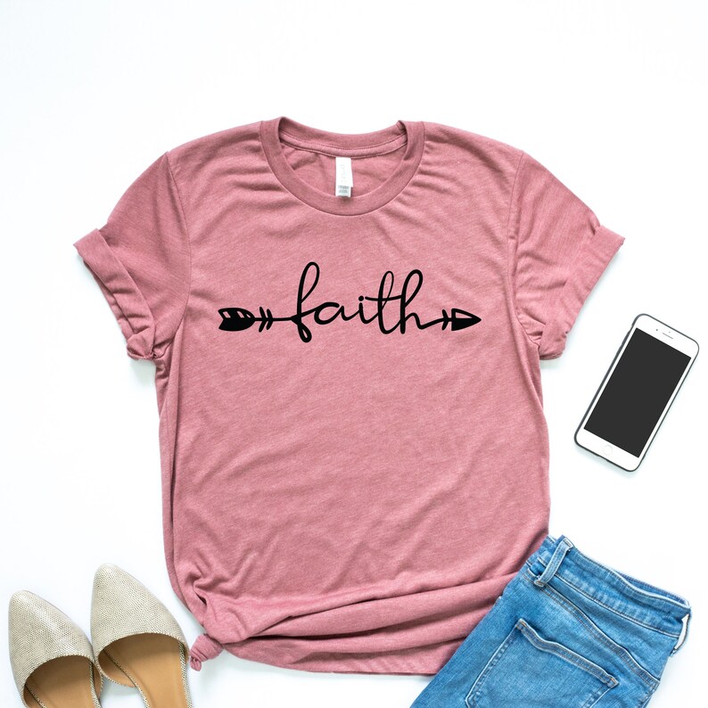 Faith Based Clothing Faith Arrow Shirt Faith Tee Faith Etsy