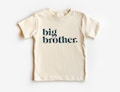 Big Brother Heart Toddler Shirt - Big Bro Kid's Clothing - Boho Natural Toddler & Youth Tee