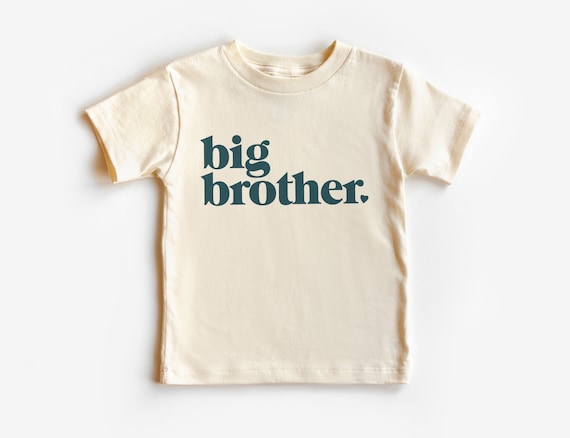 Big Brother Heart Toddler Shirt - Big Bro Kid's Clothing - Boho Natural Toddler & Youth Tee