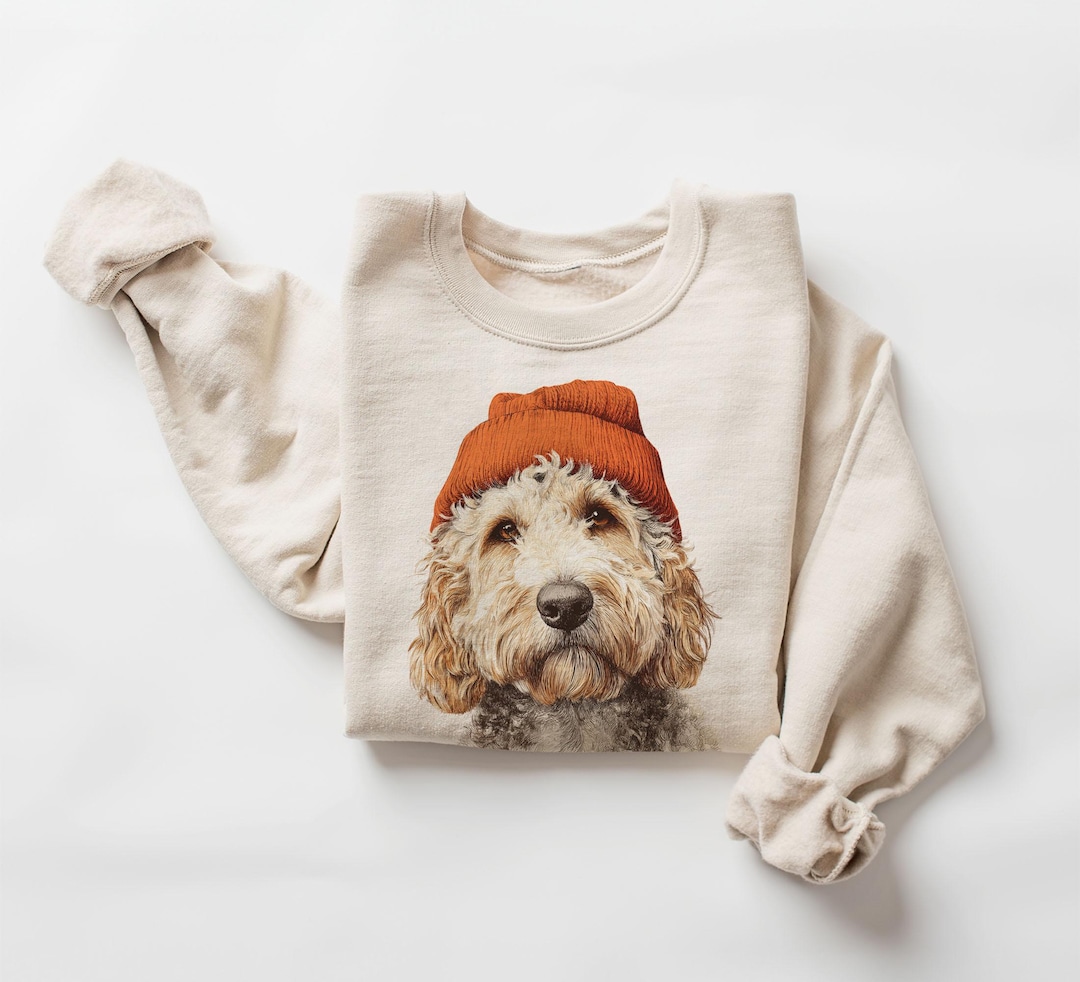 Retro Cockapoo Wearing Beanie Vintage Dog Unisex Sweatshirt - Etsy