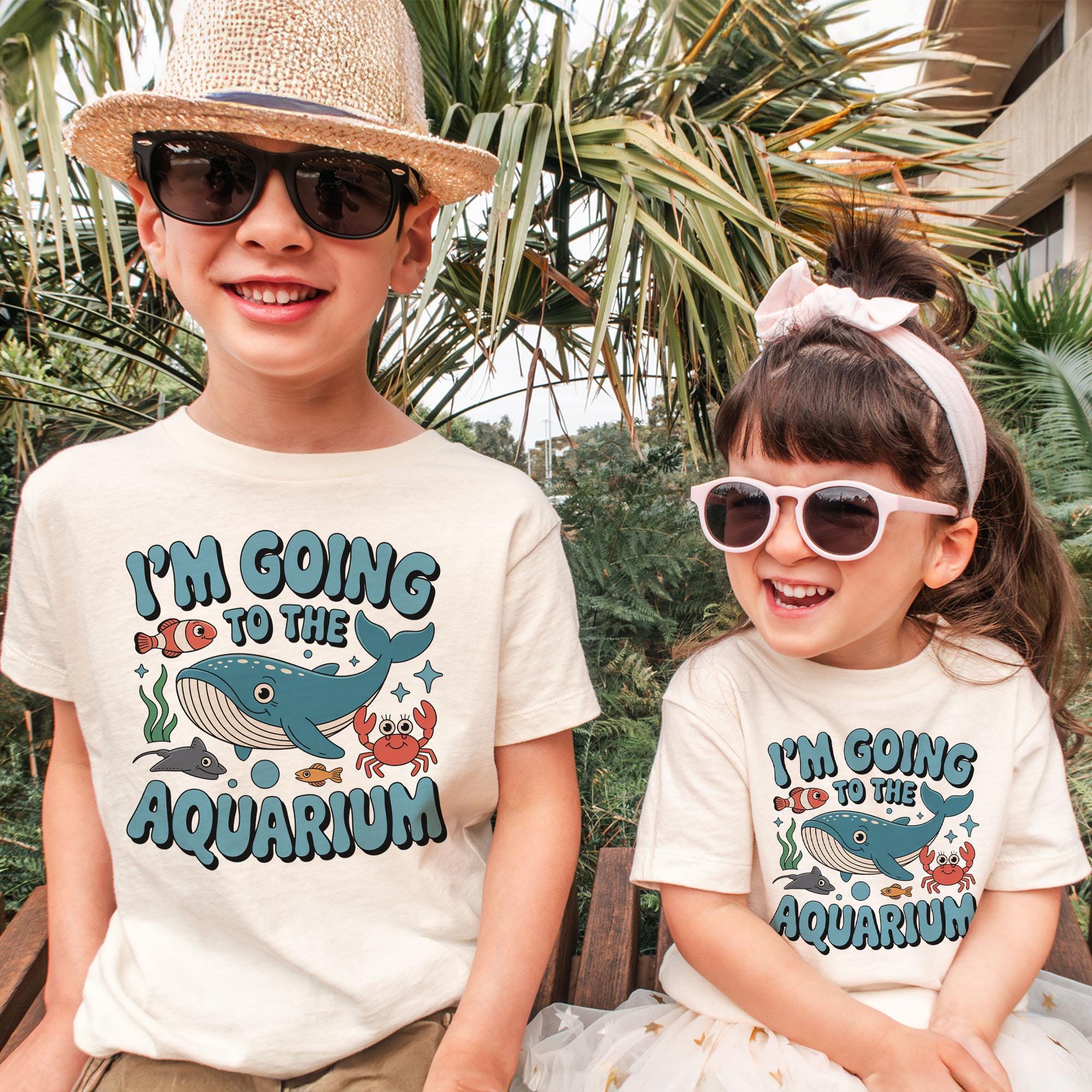 Cute I'm Going to the Aquarium Kids Tee - Ocean Creatures Whale
