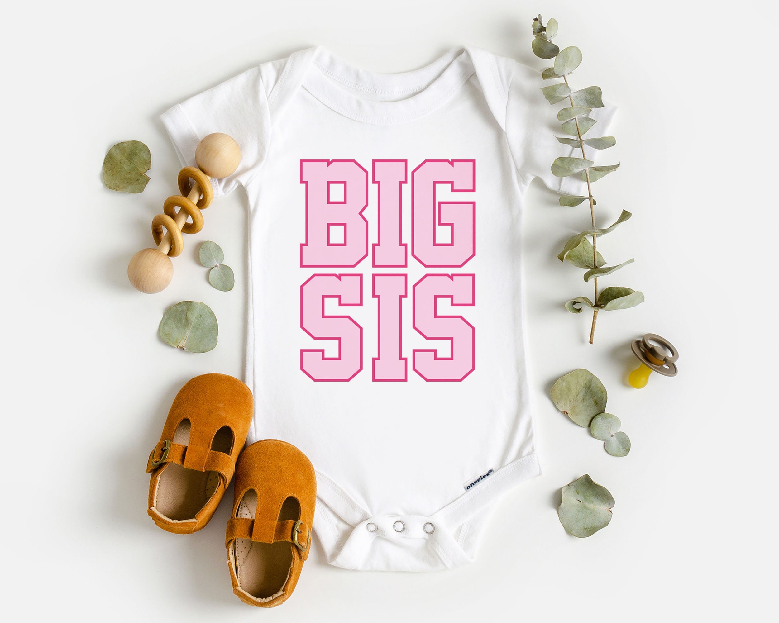 Toddler Big Sister T-Shirt - 'I'm The Big Sis' Reveal Tee For New Baby Sister, Pink Or Blue - View #8