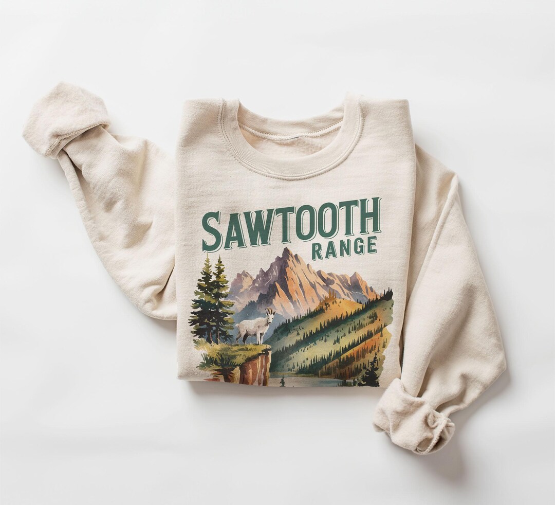 Retro Sawtooth Mountain Range Sweatshirt - Nineties 90s Vintage ...