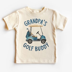 Grandpa's Golf Buddy Shirt - Grandfather Grandson Golfing T-Shirt - Grandpa And Me Tees - Boho Natural Kids & Youth Shirts