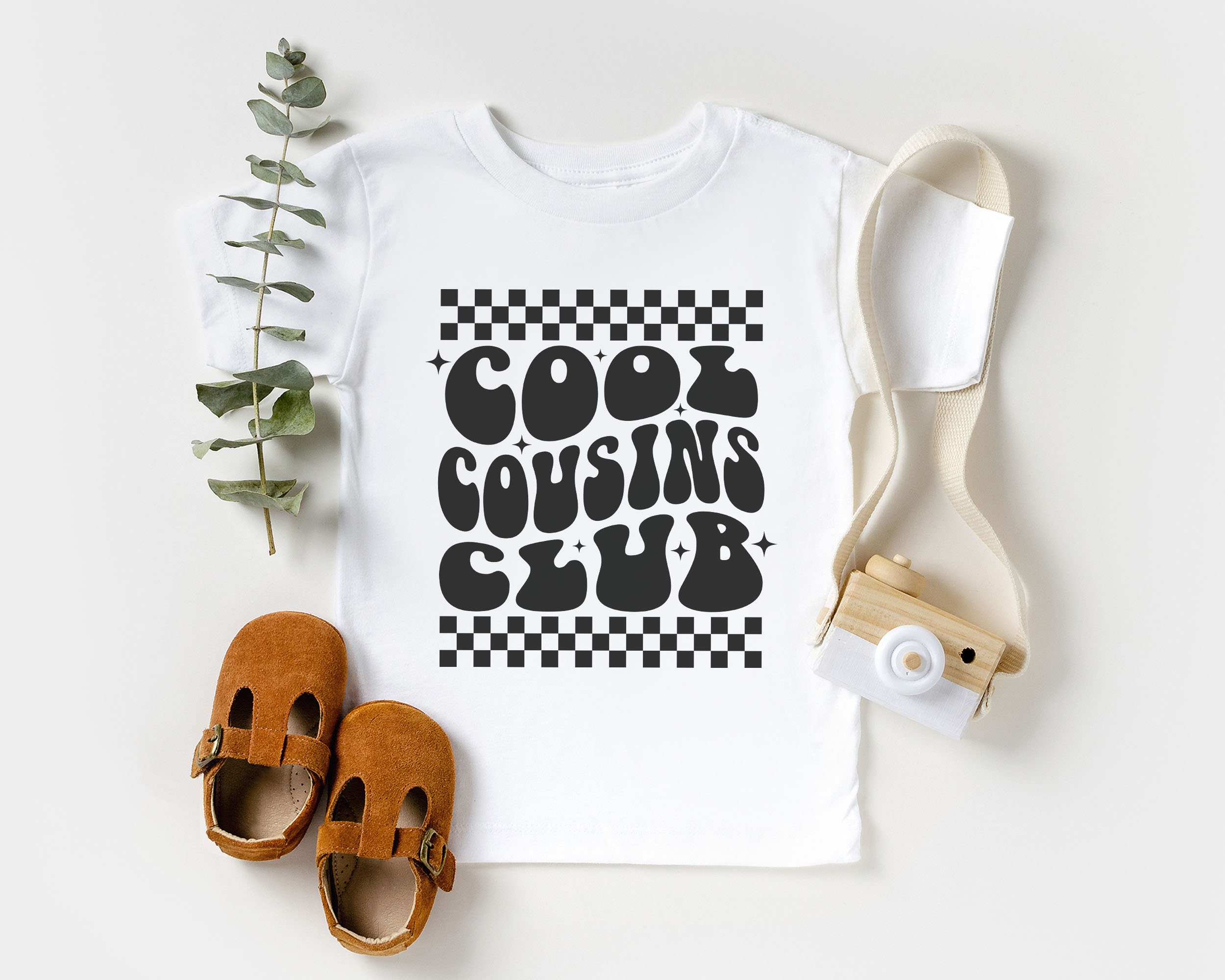 Cool Cousins Club Toddler Shirt - Cute Matching Retro Cousin Shirts - Natural Boho Toddler & Youth Tee