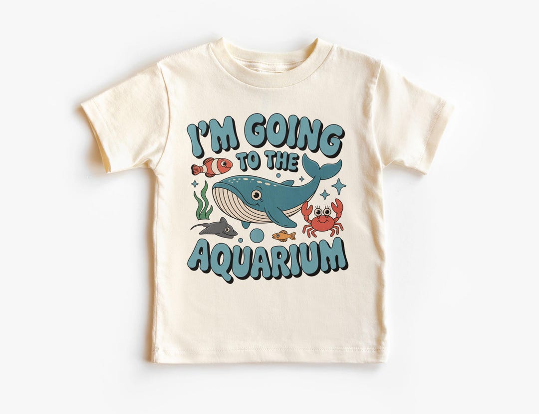 Cute I'm Going to the Aquarium Kids Tee - Ocean Creatures Whale