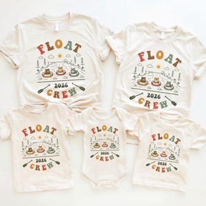 Personalized Float Crew 2026 Shirt - Matching Family River Tubing Trip Toddler, Youth, Adult Tee