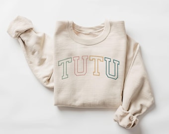 Hawaiian Grandma Sweatshirt - Tutu Outline - Gift For Grandma - New Tutu Shirt - Mothers Day Gift -Tutu Shirts - Unisex Crewneck Sweatshirt
