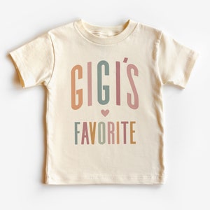 Gigi's Favorite Toddler Shirt - Favorite Granddaughter And Grandson Kid's Outfit - Boho Natural Toddler & Youth Tee