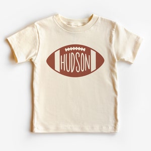 Personalized Football Toddler Shirt - Custom Fall Football Kids Name Tee - Boy Toddler Youth Boho Kids Clothing