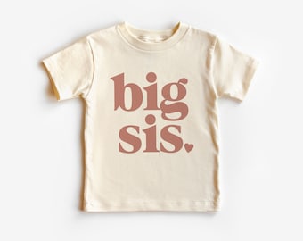 Big Sis Toddler Shirt - Cute New Big Sister Gift - Matching Hospital Outfits - Boho Natural Toddler & Youth Tee