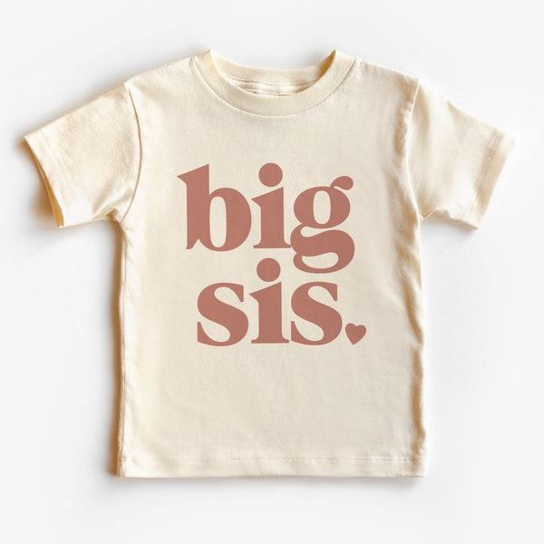 Big Sis Toddler Shirt - Cute New Big Sister Gift - Matching Hospital Outfits - Boho Natural Toddler & Youth Tee