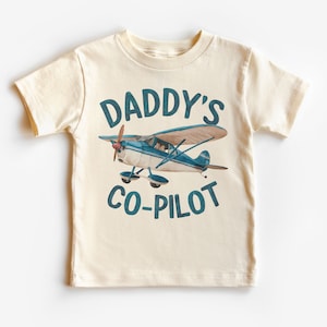 Papa's co-piloot peuter shirt, vliegtuig toekomstige piloot kinder shirt, Childs eerste vlucht Tee, meisjes jongens peuter jeugd kinderkleding
