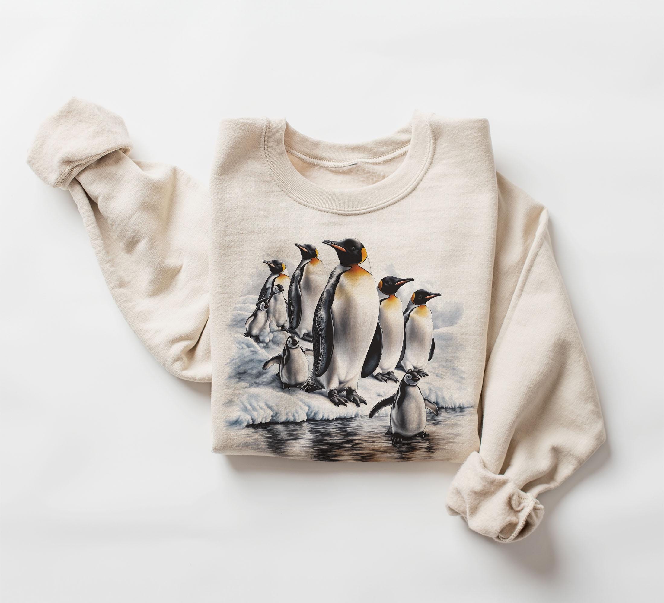 Retro Emperor Penguin Colony Sweatshirt Nineties 90s Vintage