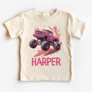 Monster Truck Shirt For Girls & Toddler - Gift Tshirt Pink Monster Truck Shirt For Girls & Toddler - Gift Tshirt Pink