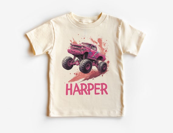 Monster Truck Shirt For Girls & Toddler - Gift Tshirt Pink Monster Truck Shirt For Girls & Toddler - Gift Tshirt Pink