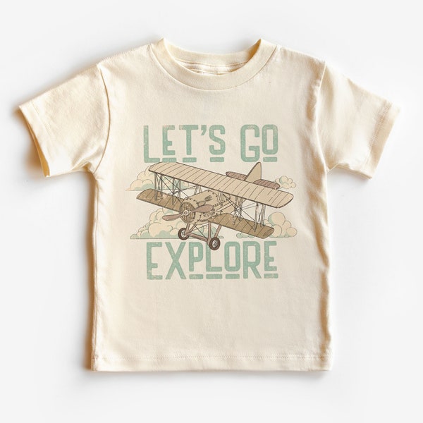 Claire & Charlie Boys Blue Knit Shirt - Airplanes main image 1