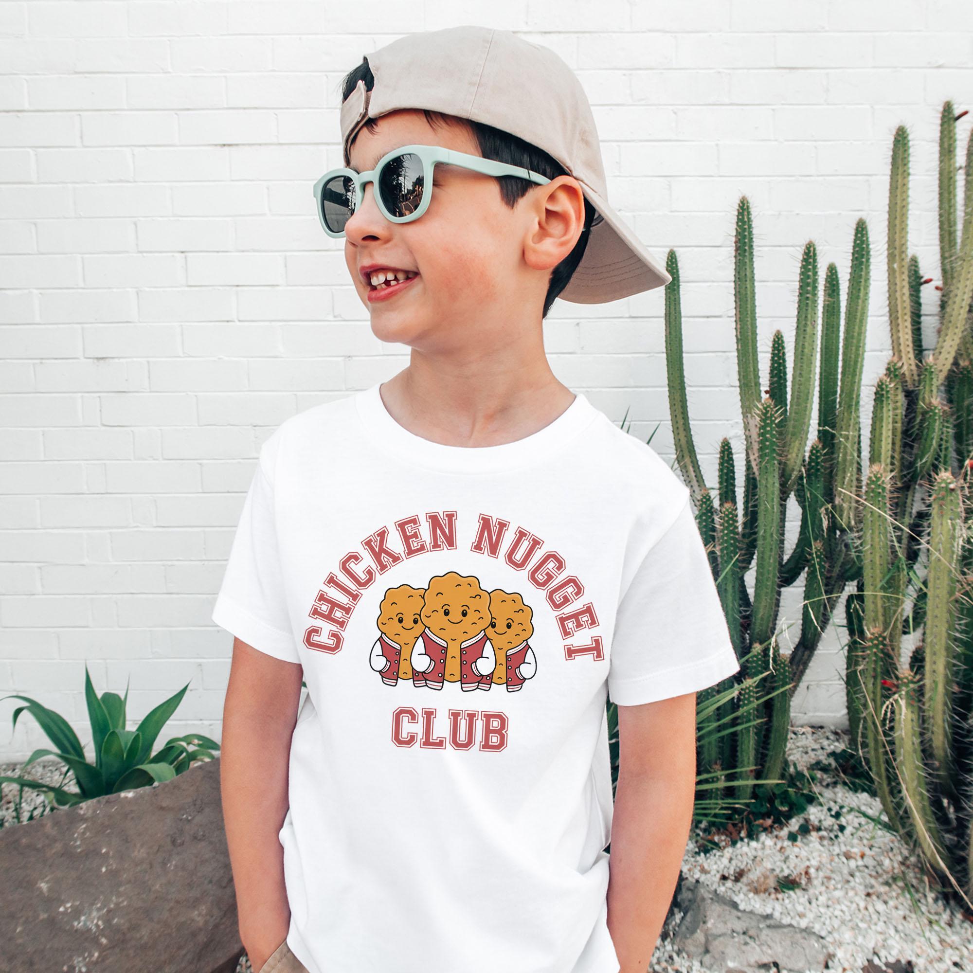 Chicken Nugget Club Kids Shirt - Funny Snack Lover Tee - Retro