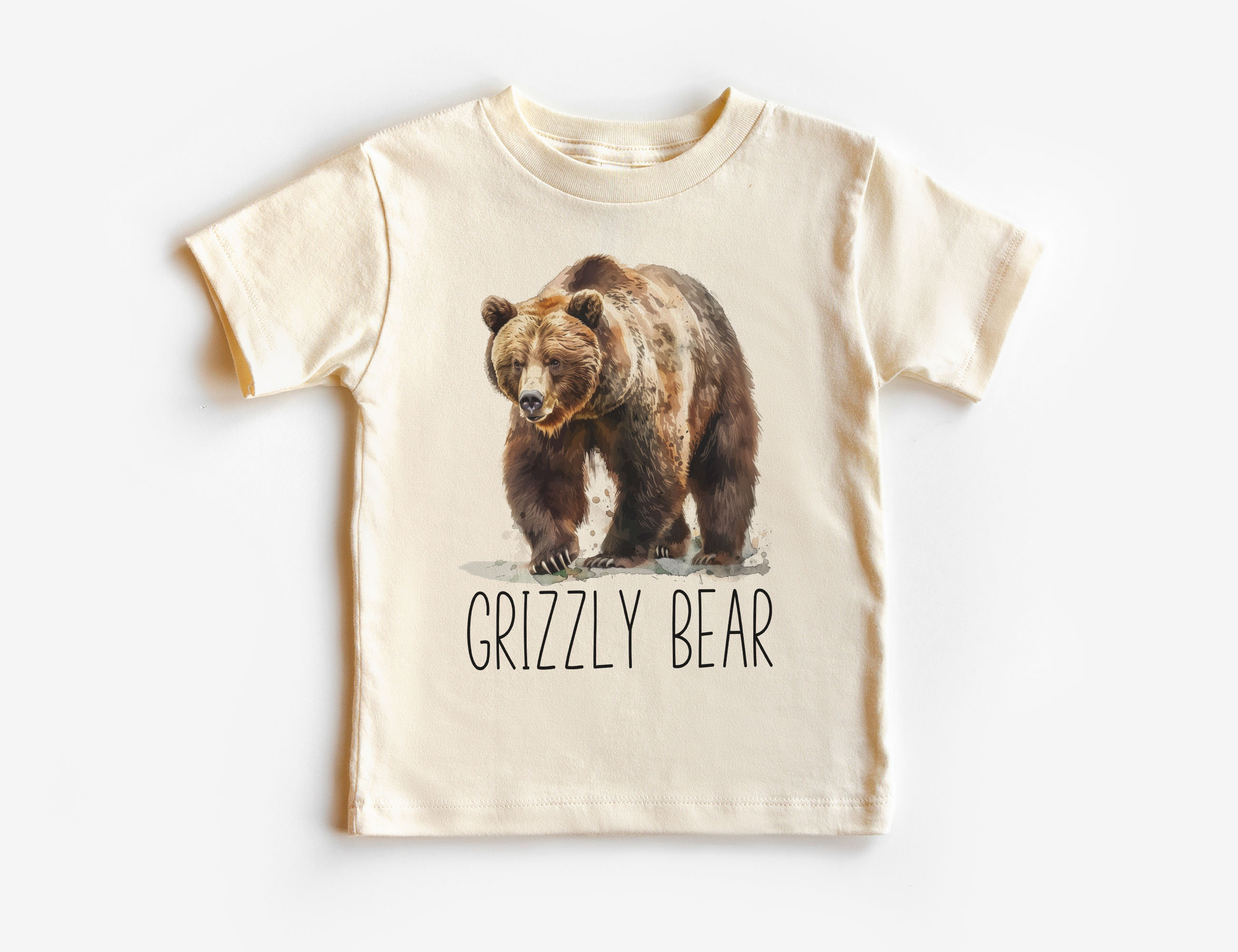 Grizzly Bear Toddler Shirt - Cute Educational Brown Bear Species