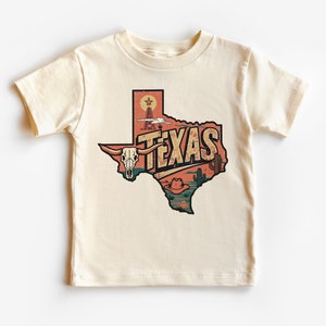 Texas Desert Toddler Shirt - Cute Western Shirt For Kids - Cactus T-Shirt - Cowboy Hat Outfit - Boho Natural Toddler & Youth Tee