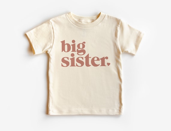 Big Sister Heart Toddler Shirt - Big Sis Kid's Clothing - Little Girl's Outfit - Boho Natural Toddler & Youth Tee