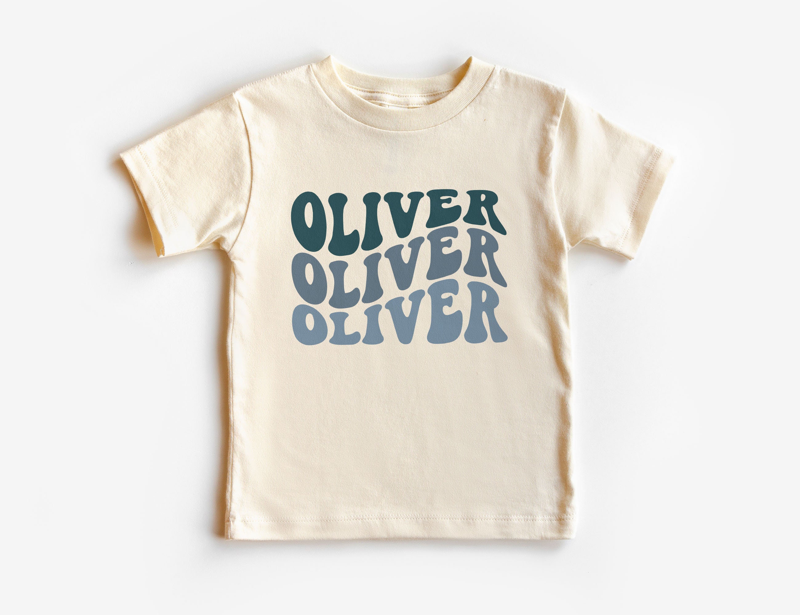 Groovy Custom Boys Name Toddler Shirt - Personalized Kids Names Clothing - Natural Toddler & Youth Tee