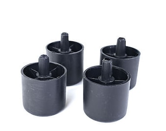 4 x extra starke schwarze Kunststoff Möbel Füße Bein - Gleiter für Divan Bett Sofa Sofa Sofa Stuhl