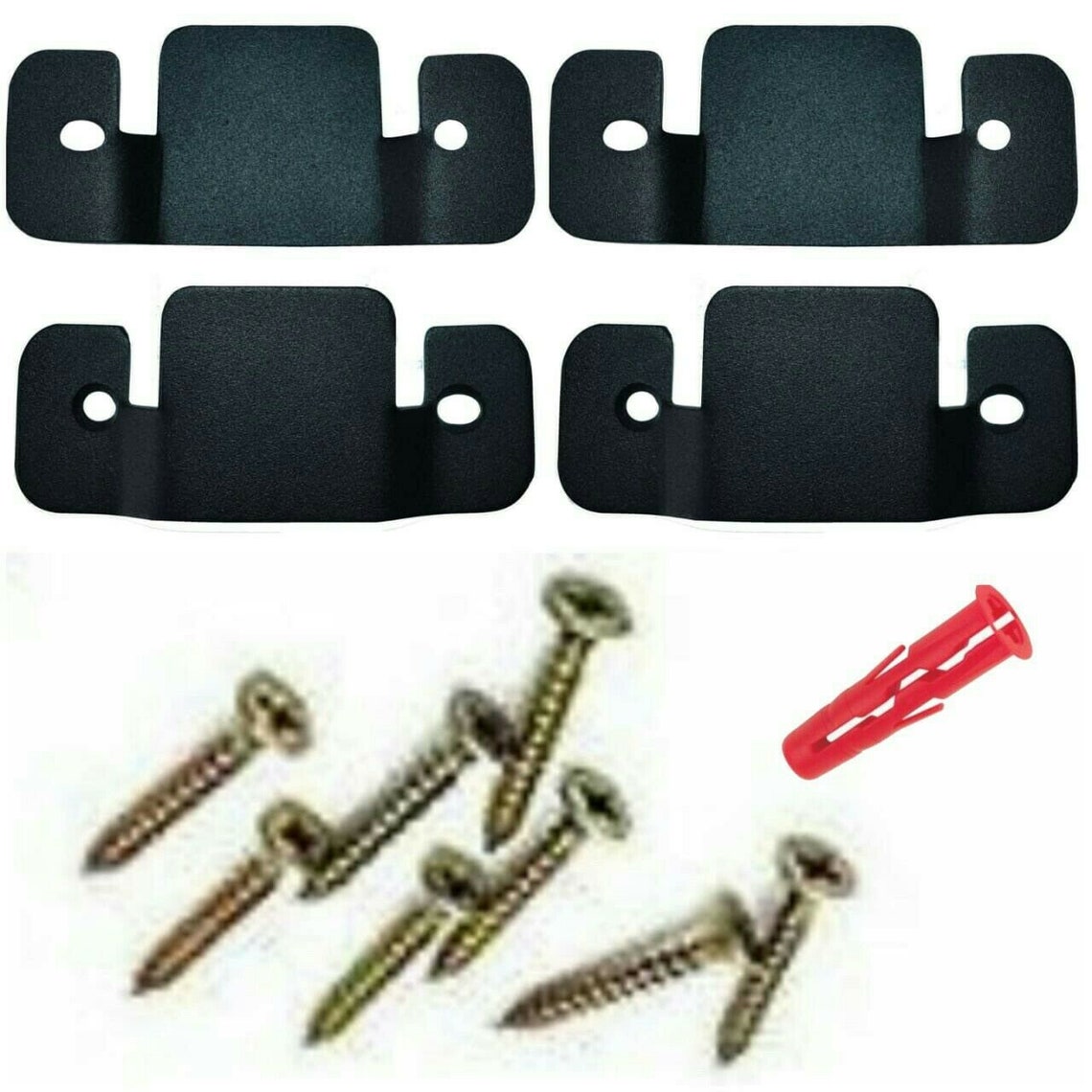 4 X Heavy Duty Interlocking Headboard Wall Bracket Clips Sliding Flush